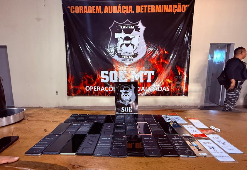 Pol�cia Penal apreende mais de 1.300 celulares em pres�dios de MT em 80 dias