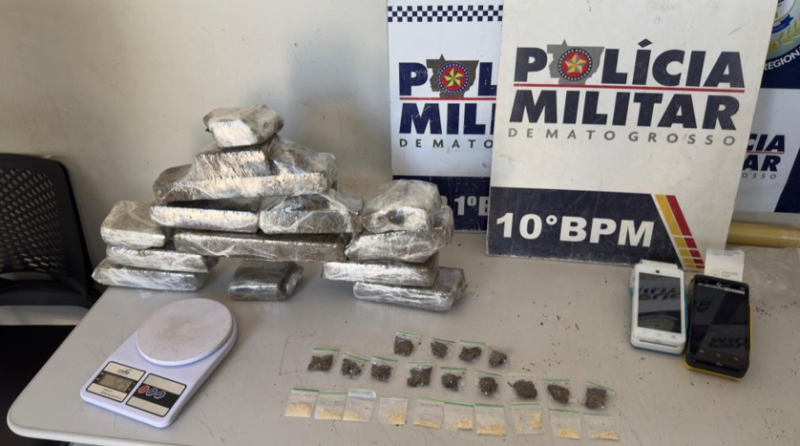 Homem � preso por tr�fico de drogas em distribuidora de bebidas em Cuiab�