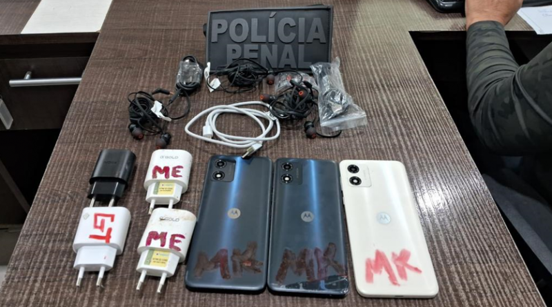 Policiais penais apreendem pacotes com celulares e acess�rios na Penitenci�ria de Rondon�polis