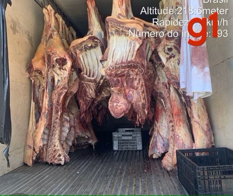 Frigor�fico � autuado por transportar mais de 2 toneladas de carne impr�pria para consumo em Nossa Senhora do Livramento