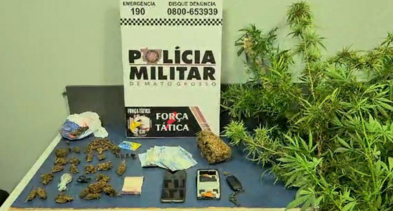 For�a T�tica flagra homem com drogas e muni��es em Sinop