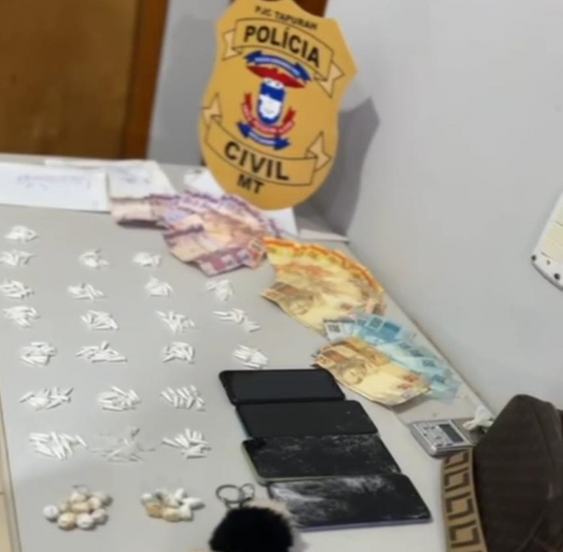Pol�cia Civil prende suspeitos por tr�fico de drogas e apreende adolescentes em Tapurah