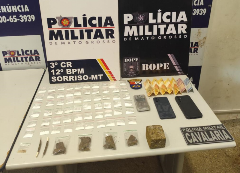 Membro de fac��o criminosa � preso com drogas durante opera��o da PM em Sorriso