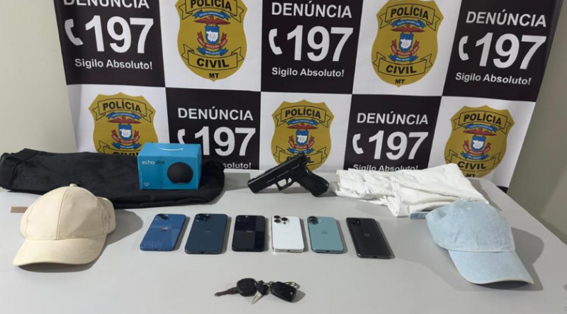 Pol�cia Civil de Cuiab� prende autor de roubo em loja de celulares no Shopping Tr�s Am�ricas