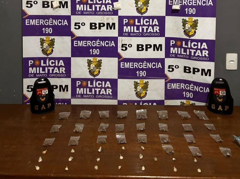 Jovem � preso com 47 por��es de drogas em Rondon�polis