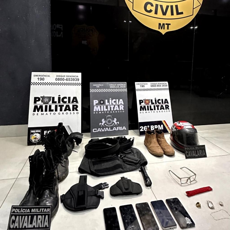 Pol�cias Militar e Civil prendem sete faccionados ap�s roubo em joalheria de Nova Mutum