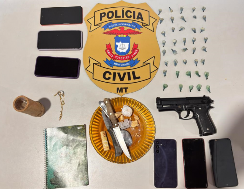 Pol�cia Civil desarticula esquema de tr�fico operado por mulher e dois adolescentes em Ita�ba