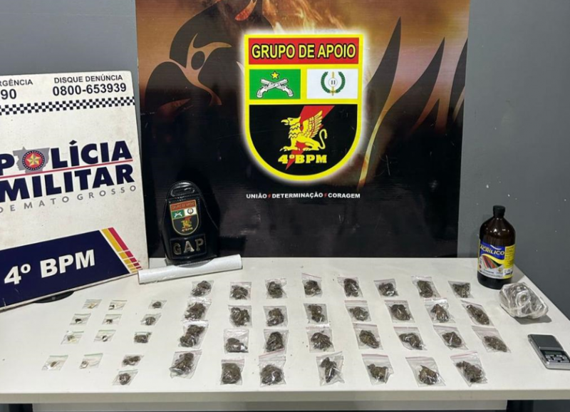 Pol�cia Militar prende dois homens por tr�fico de drogas em V�rzea Grande