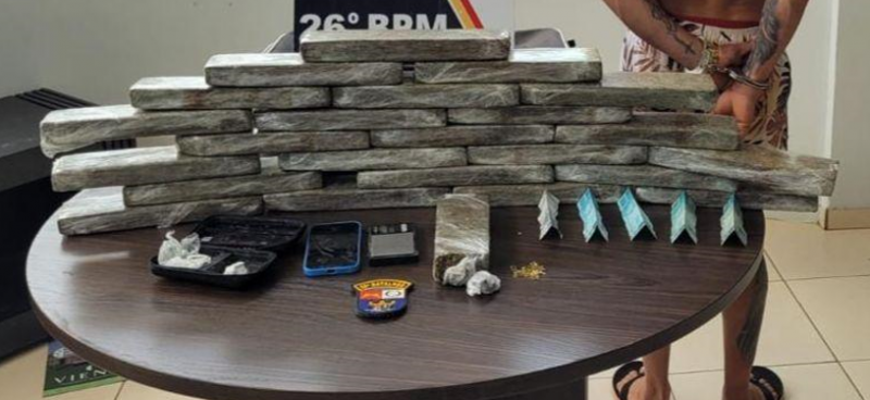 Homem � preso com 24 tabletes de maconha em Nova Mutum