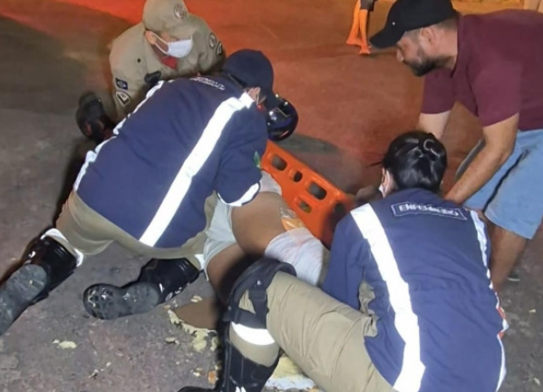 Acidente entre duas motocicletas deixa cinco pessoas feridas em Sinop