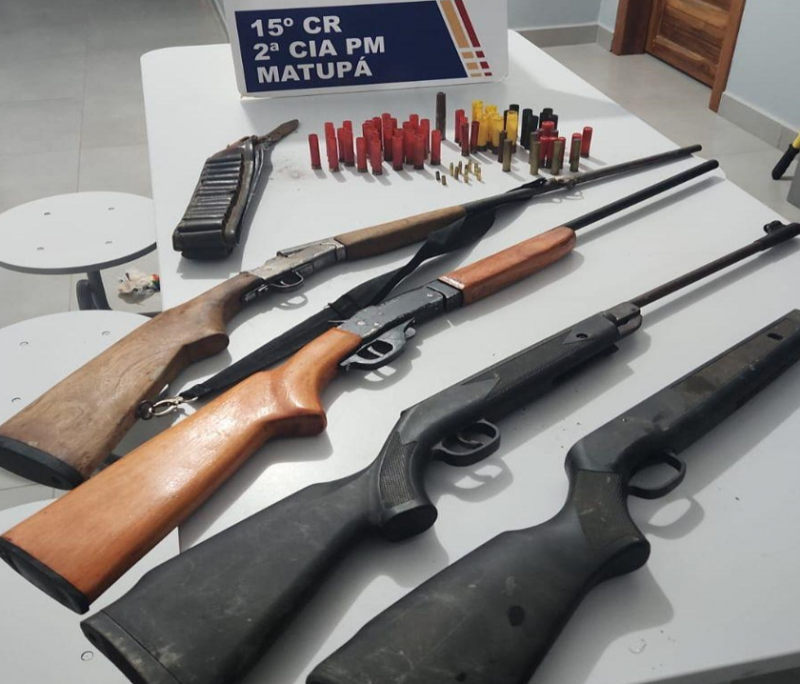 Cunhados s�o presos por porte ilegal e disparos de arma de fogo em Matup�
