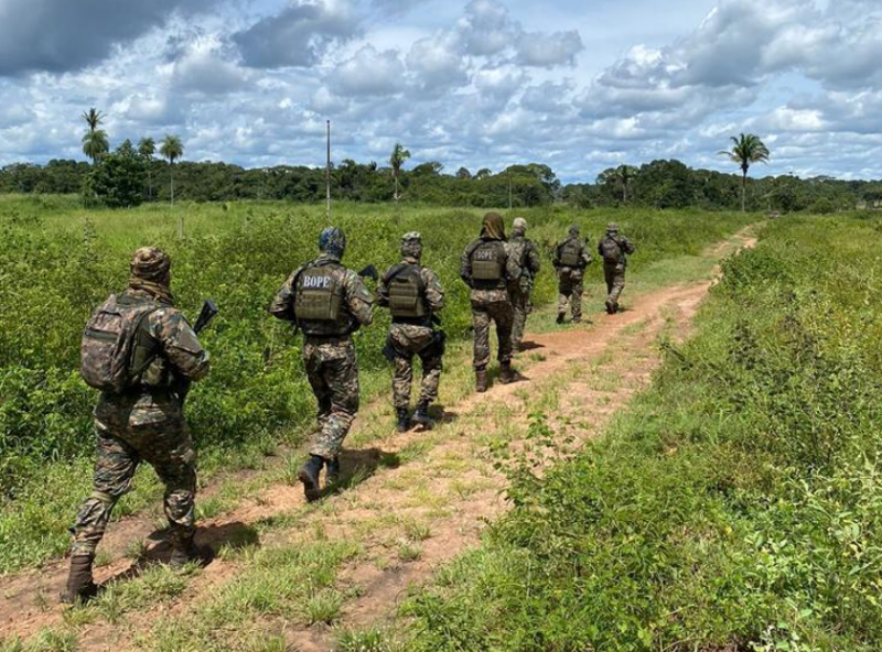 Pol�cia recaptura quatro fugitivos de pres�dio goiano em Mato Grosso
