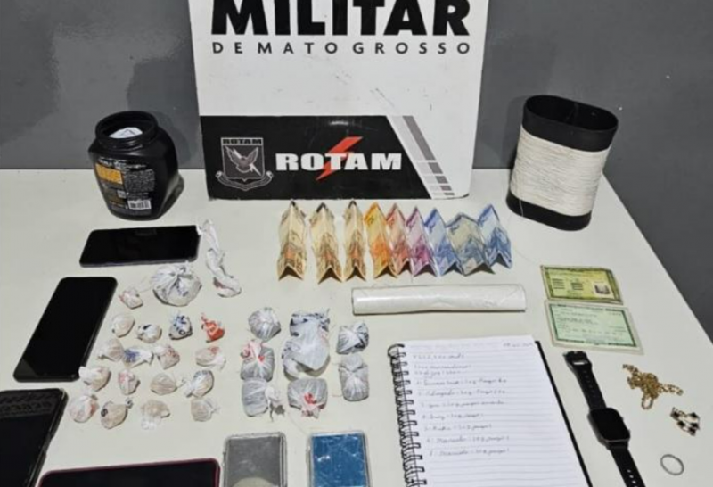 Rotam apreende drogas e prende tr�s suspeitos de tr�fico em V�rzea Grande