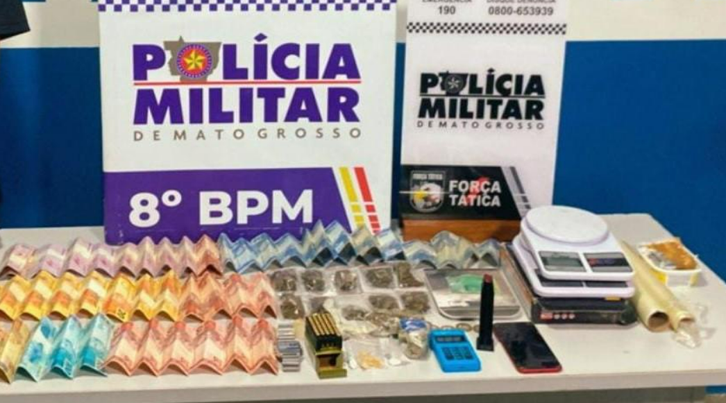 Homem com 13 passagens criminais � preso com drogas e muni��es em Alta Floresta