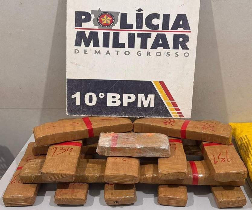 Faccionado � preso com 16 tabletes de maconha em carreta em Cuiab�
