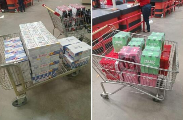 Homem � preso ao tentar furtar mais de R$ 6 mil em bebidas de supermercado em Rondon�polis
