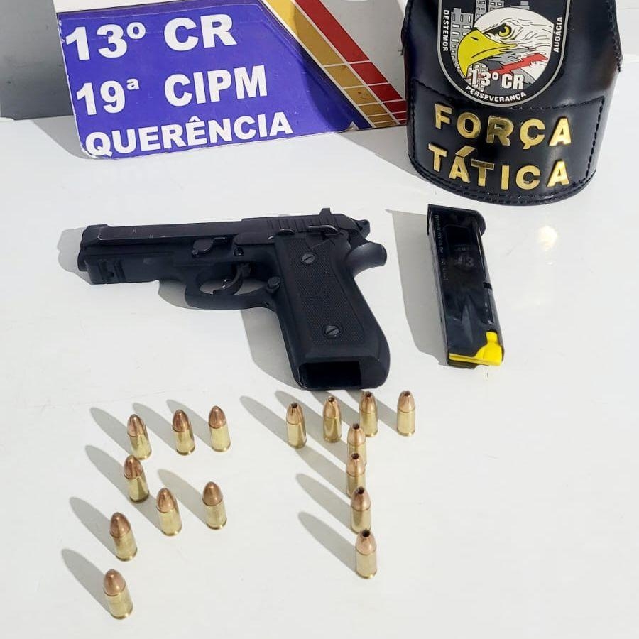 Patrulha Rural prende dois homens por porte ilegal de arma de fogo em Quer�ncia