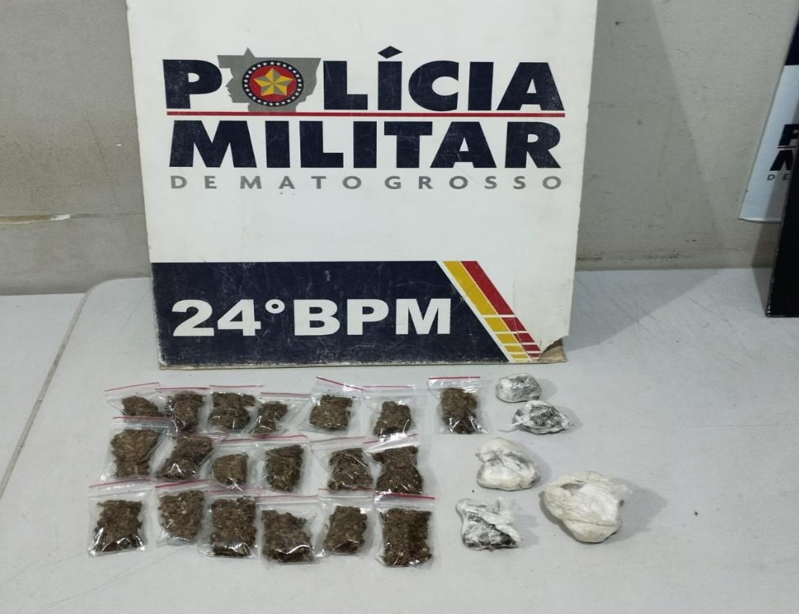 Pol�cia Militar prende homem por tr�fico e apreende por��es de maconha
