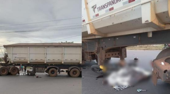 Motociclista de 22 anos morre ap�s colis�o com caminh�o no Distrito Industrial em Cuiab�