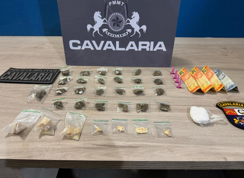 Adolescente de 13 anos e homem s�o detidos por tr�fico de drogas em Lucas do Rio Verde