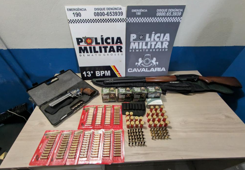 Homem � preso por amea�a e porte ilegal de armas em Lucas do Rio Verde