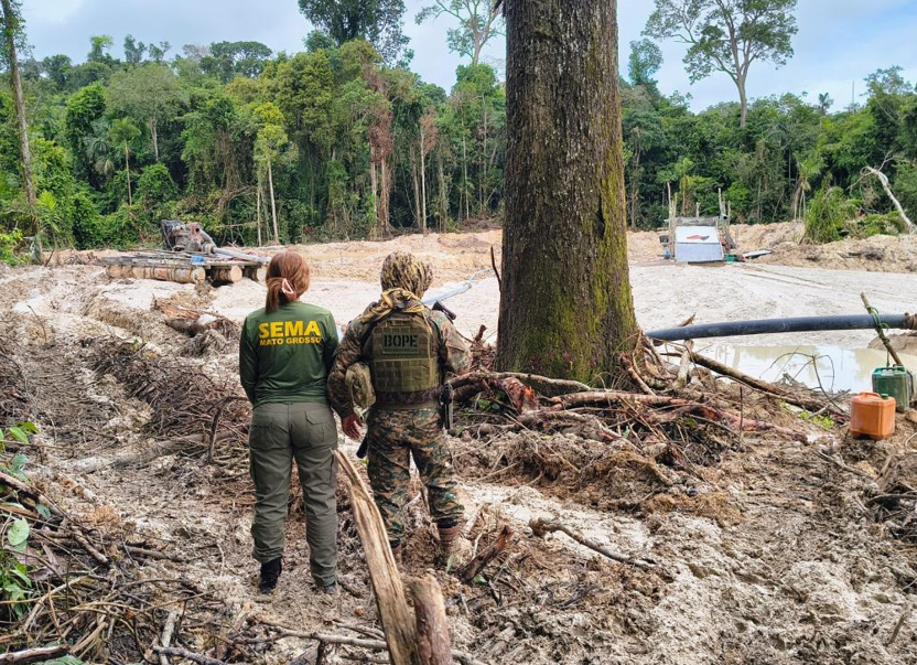 Sema e Bope deflagram opera��o contra extra��o ilegal de min�rios em quatro munic�pios de MT