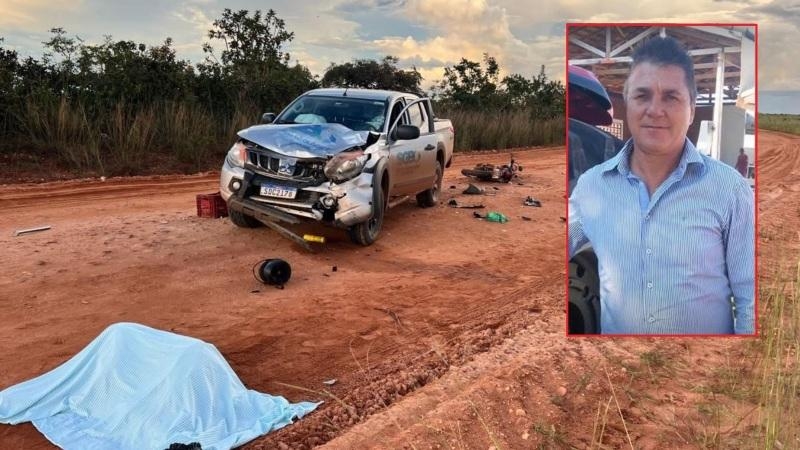 Motociclista morre em colis�o frontal com caminhonete na MT-473, entre Nova Lacerda e Campos de J�lio