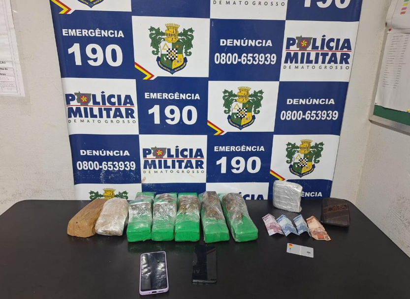 PM prende dois homens por trfico de drogas em Santa Rita do Trivelato