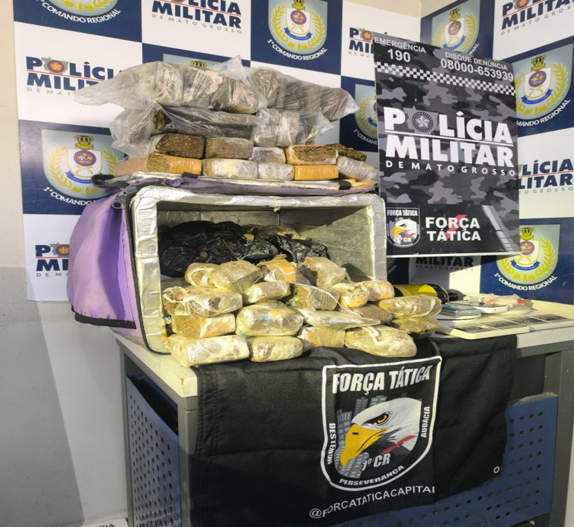 For�a T�tica apreende drogas avaliadas em R$ 50 mil durante opera��o no bairro Tijucal, em Cuiab�