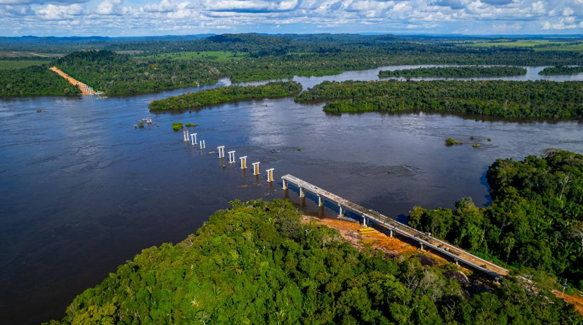 Obra da maior ponte de Mato Grosso atinge 43,91% de execuo