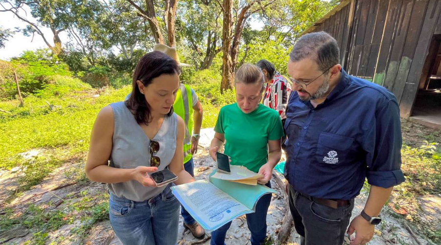 Prefeita de V�rzea Grande visita �rea cedida pela Empaer onde ser� constru�do novo parque municipal