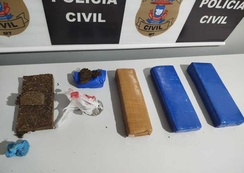 Investiga��o da Pol�cia Civil culmina na apreens�o de cerca de 5kg de droga em Matup�