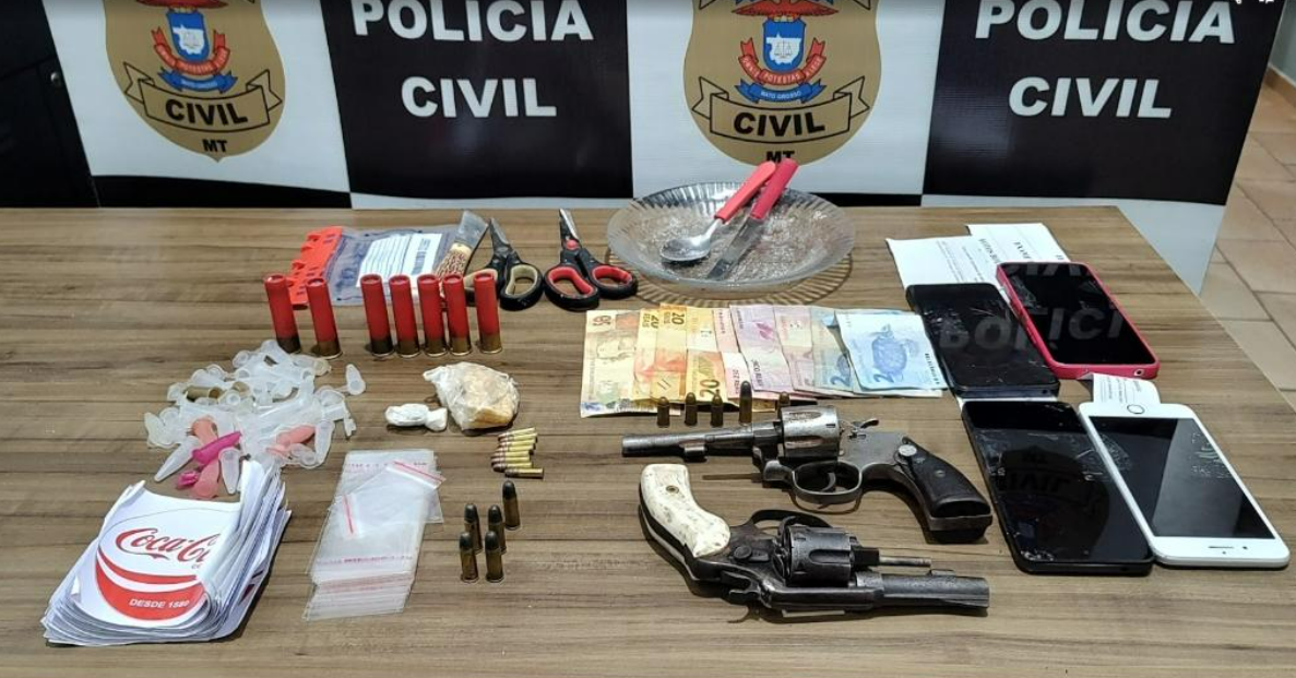 Pol�cia Civil prende suspeito de matar homem que tentou furtar com�rcio do pai em Itiquira