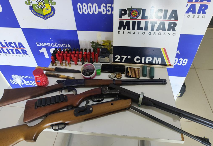 Homem � preso com armas e muni��es ap�s amea�ar ex-mulher em Porto Alegre do Norte