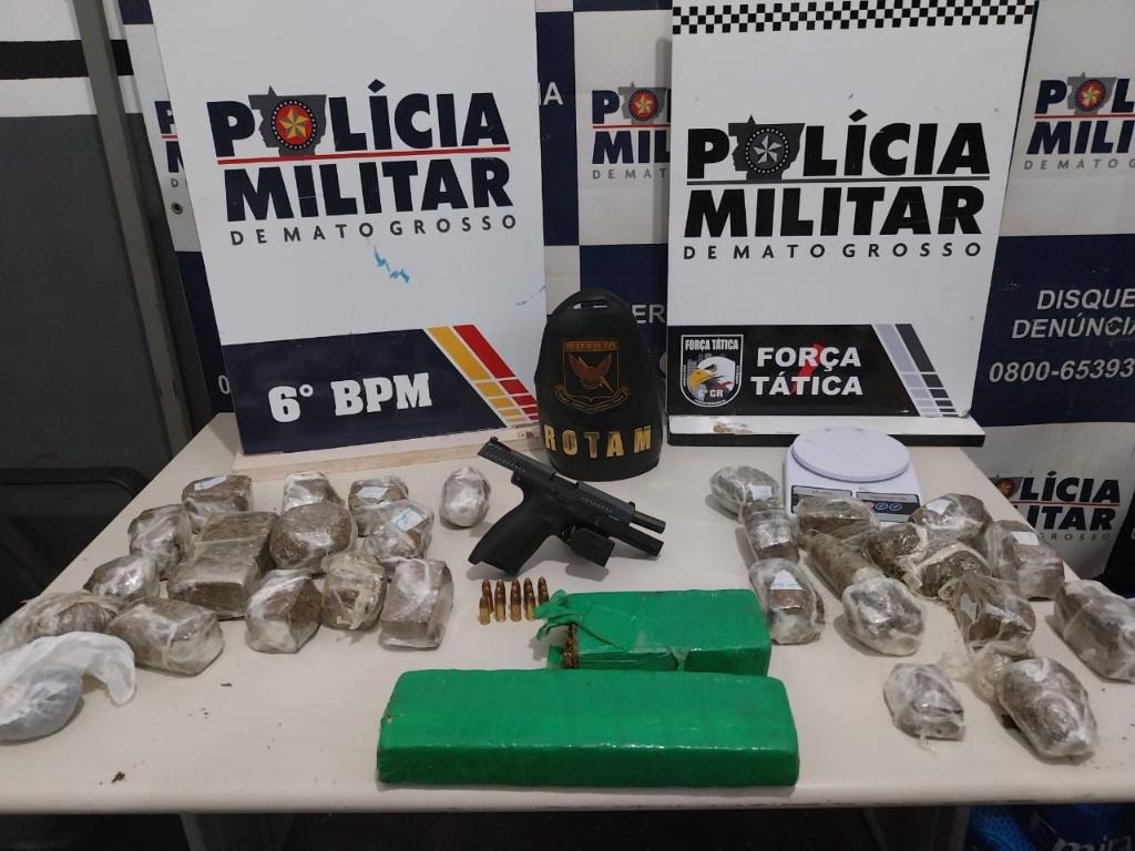 Suspeito de homic�dio em Mirassol D'Oeste � localizado e PM prende faccionados por tr�fico de drogas