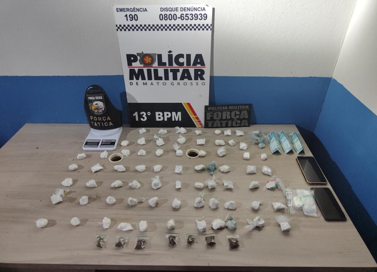 Pol�cia Militar prende faccionada com drogas e dinheiro em Lucas do Rio Verde