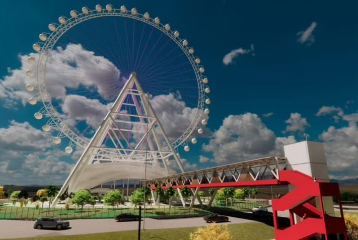 Maior da Am�rica Latina: primeiras pe�as da roda-gigante do Parque Novo Mato Grosso chegam a Cuiab�