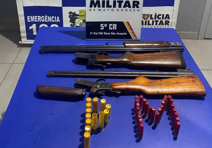 PM prende dois homens com espingarda, muni��es e 34 quilos de carne de animais silvestres