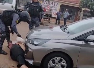 Fugitivo atropela pedestre durante perseguio policial em Rondonpolis