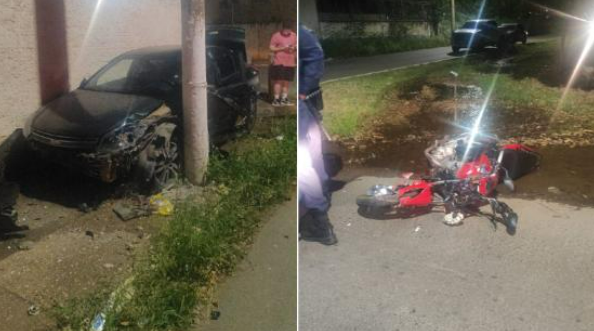 Motociclista invade preferencial e colide com carro em V�rzea Grande