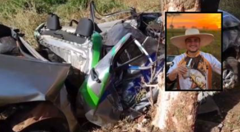 Engenheiro agr�nomo morre ap�s caminhonete colidir contra �rvore em Tangar� da Serra