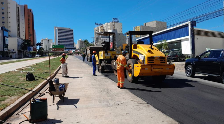 Obras do BRT avanam com recapeamento da Avenida do CPA