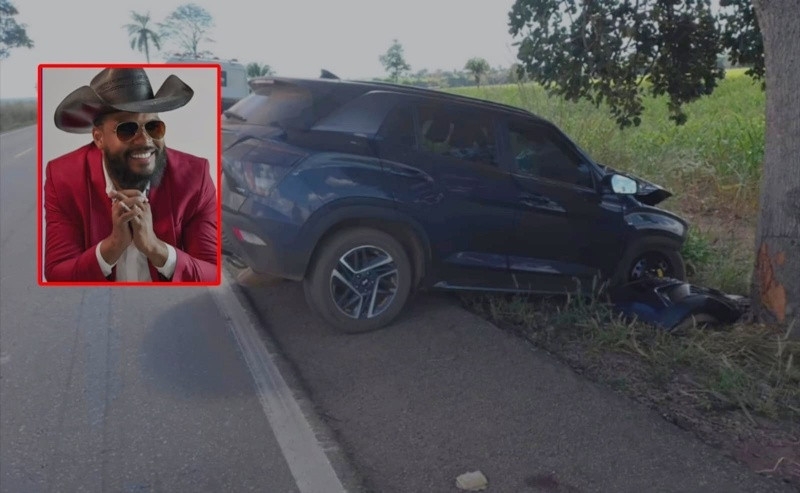 Cantor sertanejo �talo Rocha sofre acidente grave na BR-174 em Mato Grosso