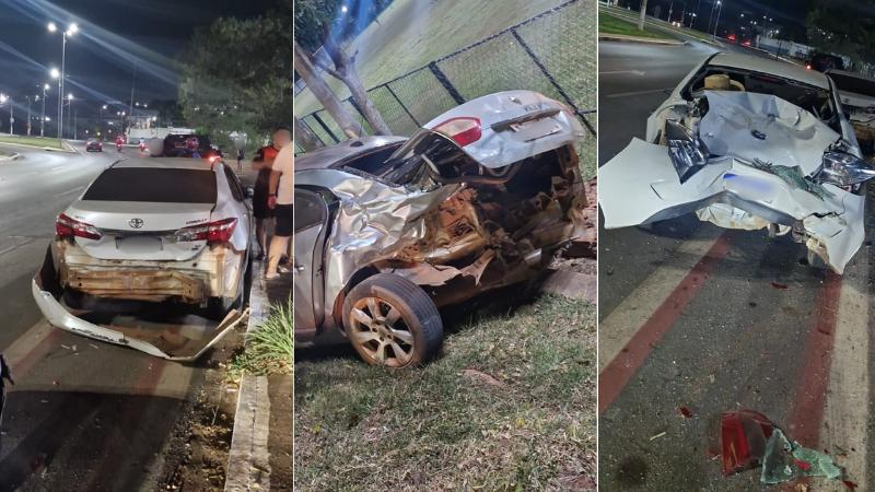 Adolescente causa acidente ao dirigir sem autoriza��o e foge ap�s colis�o com ve�culos estacionados