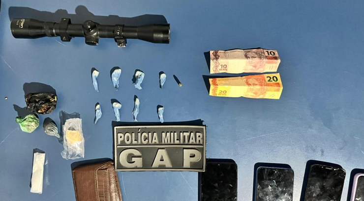 PM prende membros de quadrilha por tr�fico em S�o Jos� dos Quatro Marcos