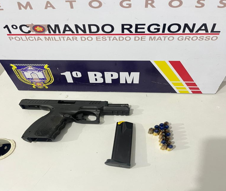 PM prende homem armado com pistola e 17 muni��es em Cuiab�