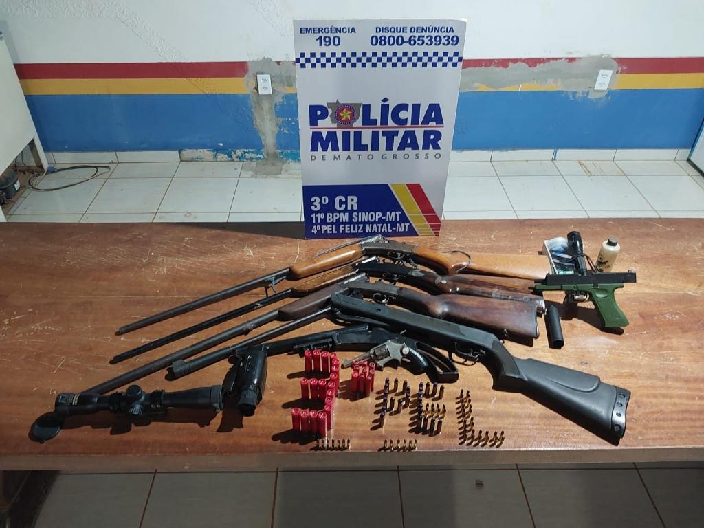 Pol�cia Militar prende homem por tentativa de feminic�dio, apreende armas e 104 muni��es