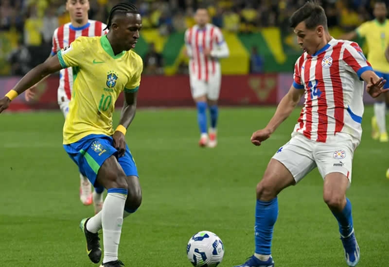 Com gol decisivo de Vini Jr., Brasil vence o Paraguai e garante vaga na Copa do Mundo  