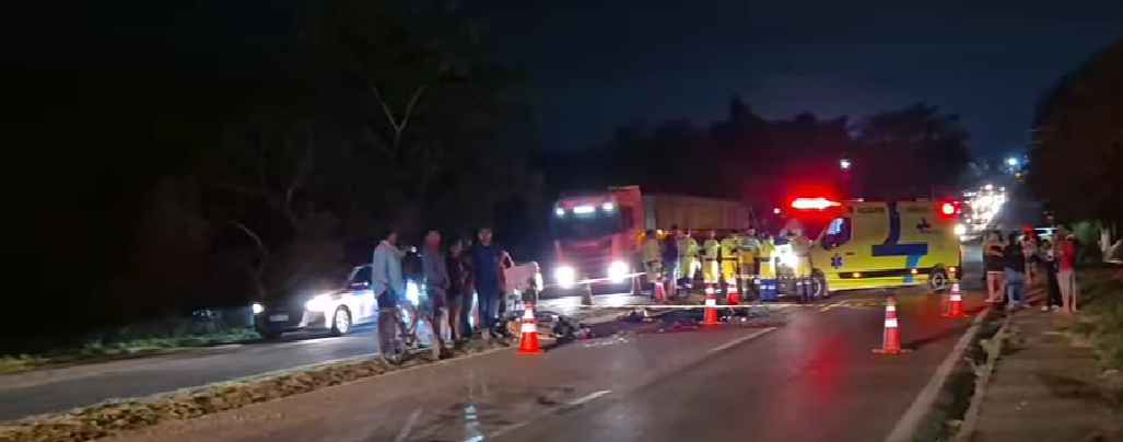 Colis�o entre motocicleta e carreta deixa uma v�tima fatal na BR-364 em Jaciara