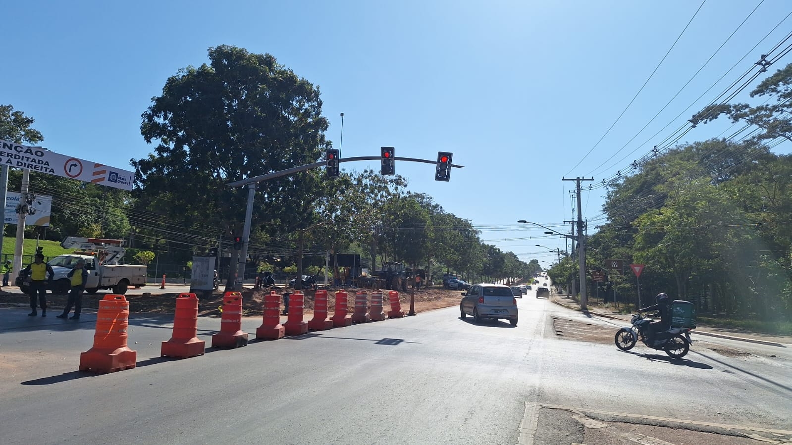 Cruzamento da Morada do Ouro em Cuiab fica interditado por 20 dias para obras do BRT